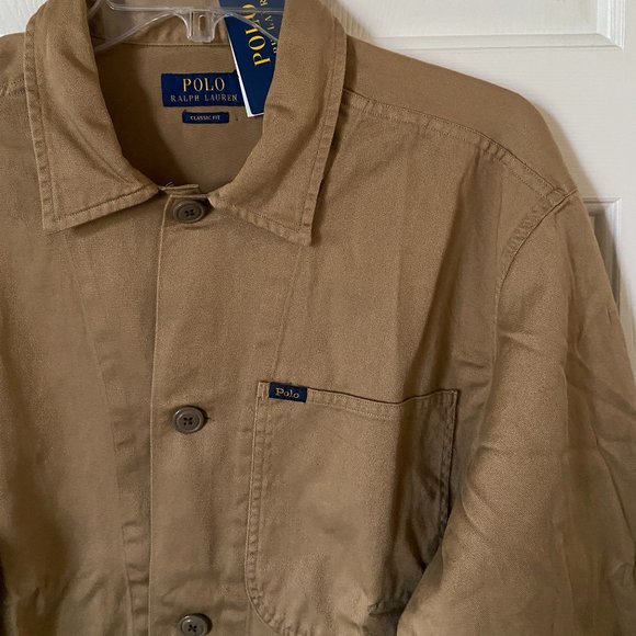 Polo Ralph Lauren Classic Cotton Twill Utility Overshirt Shirt Jacket Shacket - Picture 5 of 5